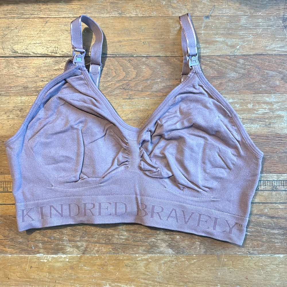 Kindred Bravely Dusty Rose Nursing Pumping Bra Size L